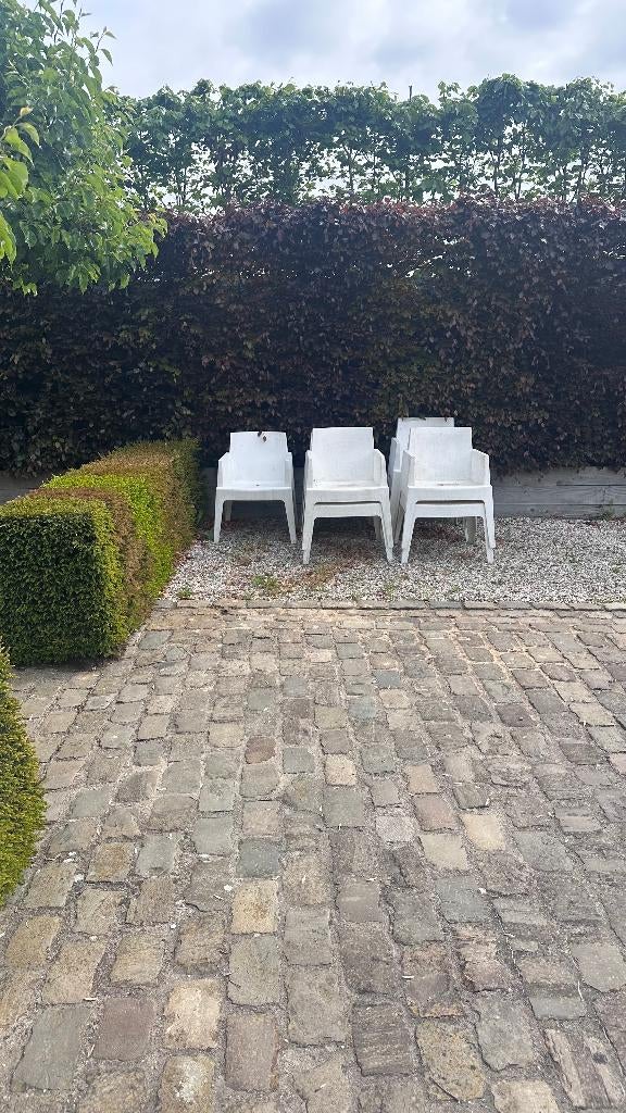 tuinstoelen, Tuin en Terras, Ophalen, Gebruikt, Kunststof, Stapelbaar