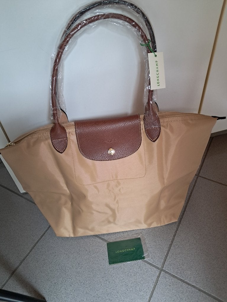 Longchamp tas L, Ophalen of Verzenden, Nieuw, Beige, Handtas