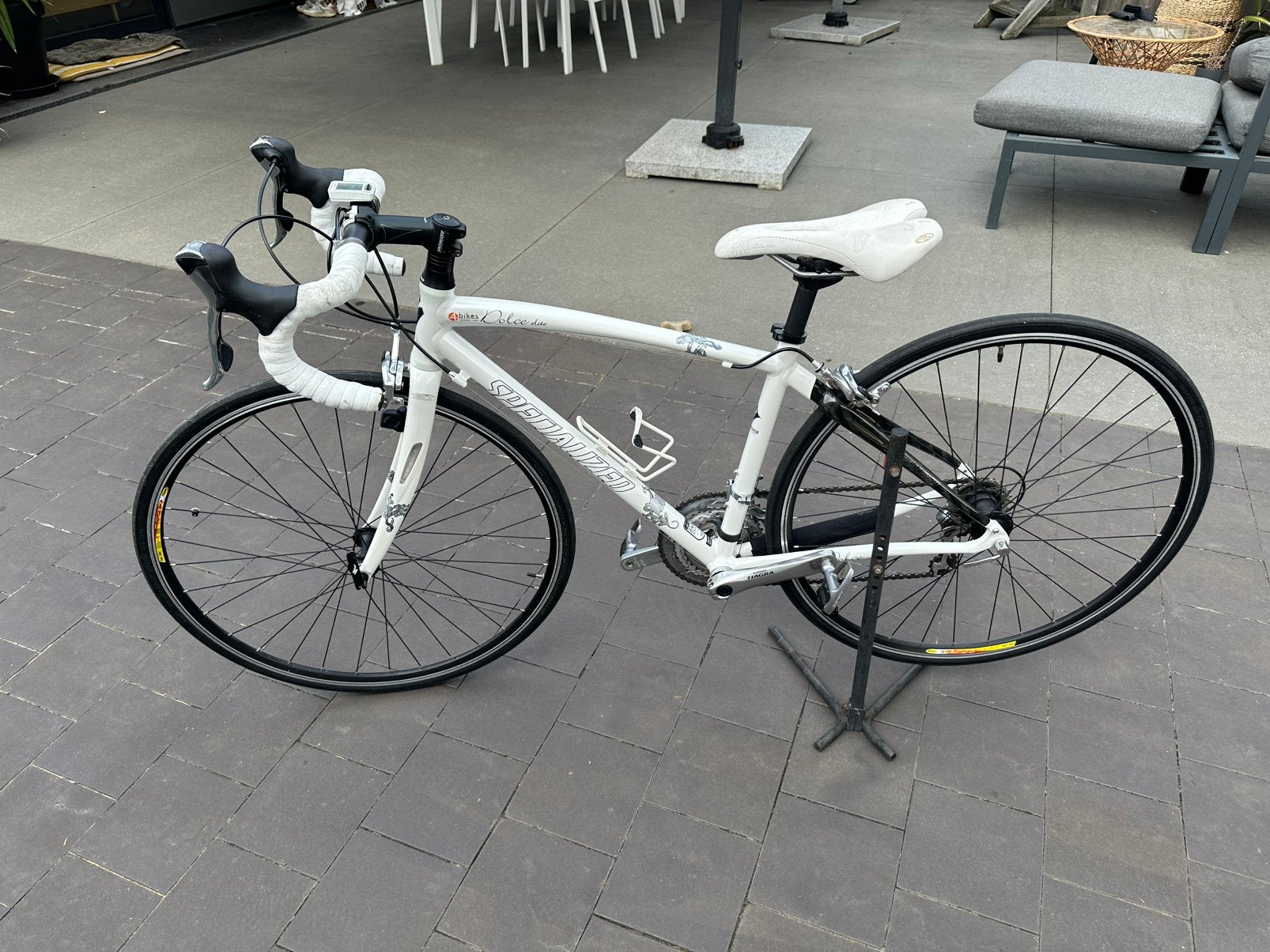 Vrouwen koersfiets Specialized Dolce elite, Gebruikt, 26 inch, Velgrem, Minder dan 49 cm