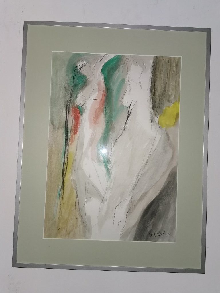 Œuvre unique de Ger Lataster, Antiquités & Art, Art | Peinture | Classique, Enlèvement, Abstrait, Daté, Papier