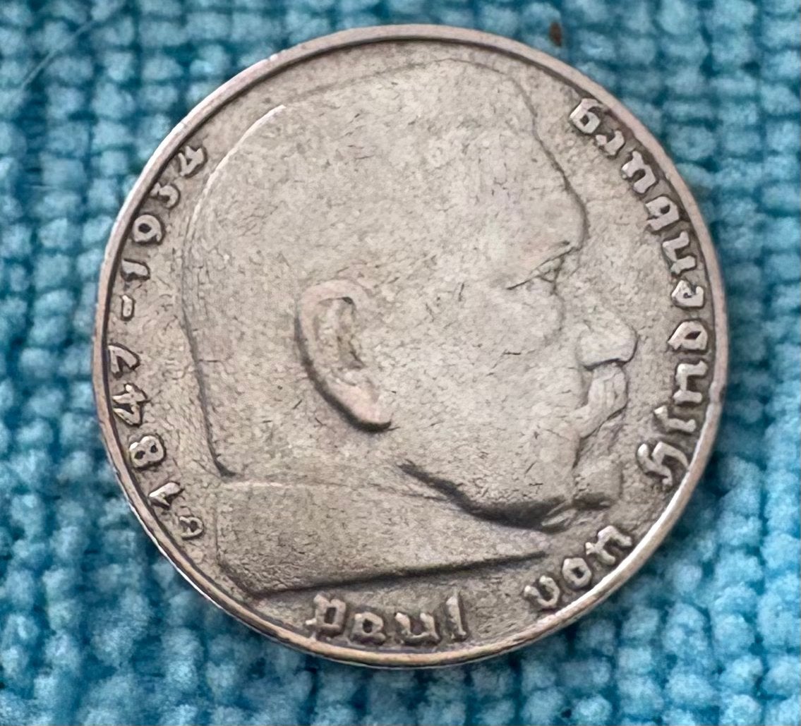 Zilveren Duitse 2 Mark 1936D, Ophalen of Verzenden, Duitsland, Losse munt, Zilver