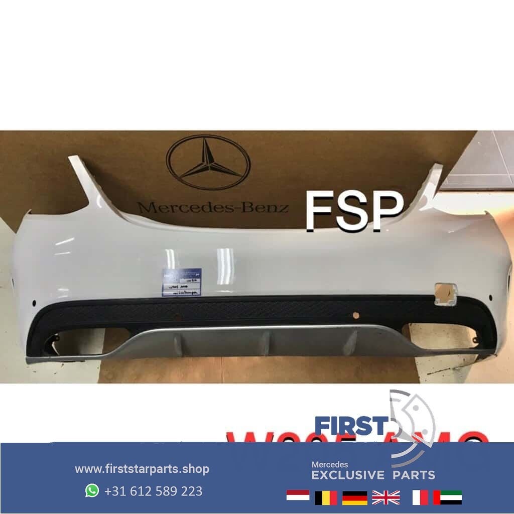 W205 C43 AMG ACHTERBUMPER Mercedes C Klasse WIT 2014-2018 OR, Arrière, Utilisé, -, -