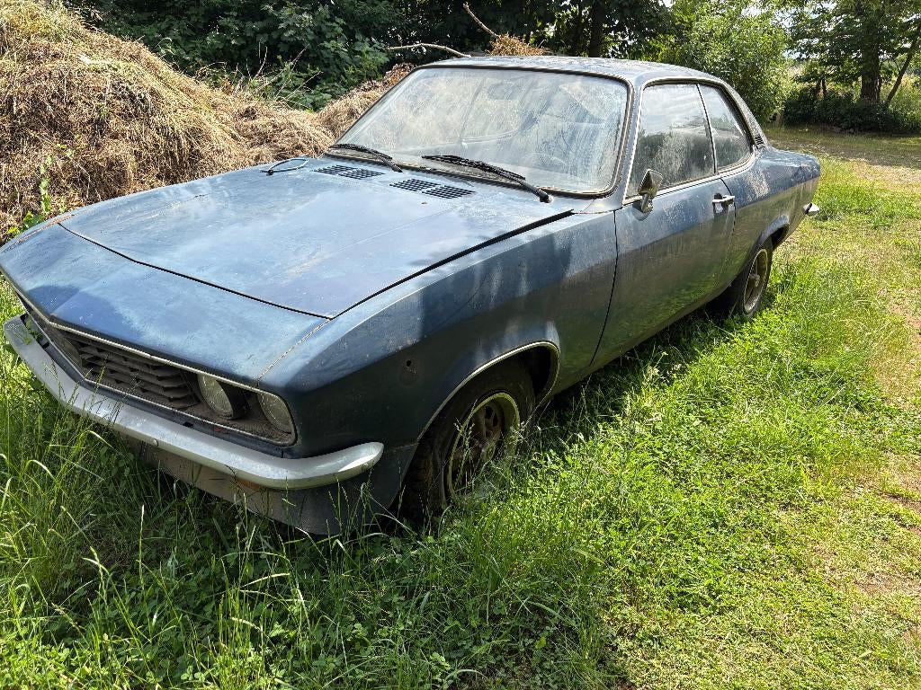 Opel Manta - bj1971 – Barnfind Projectwagen, Auto's, Zwart, Handgeschakeld, Particulier, Manta