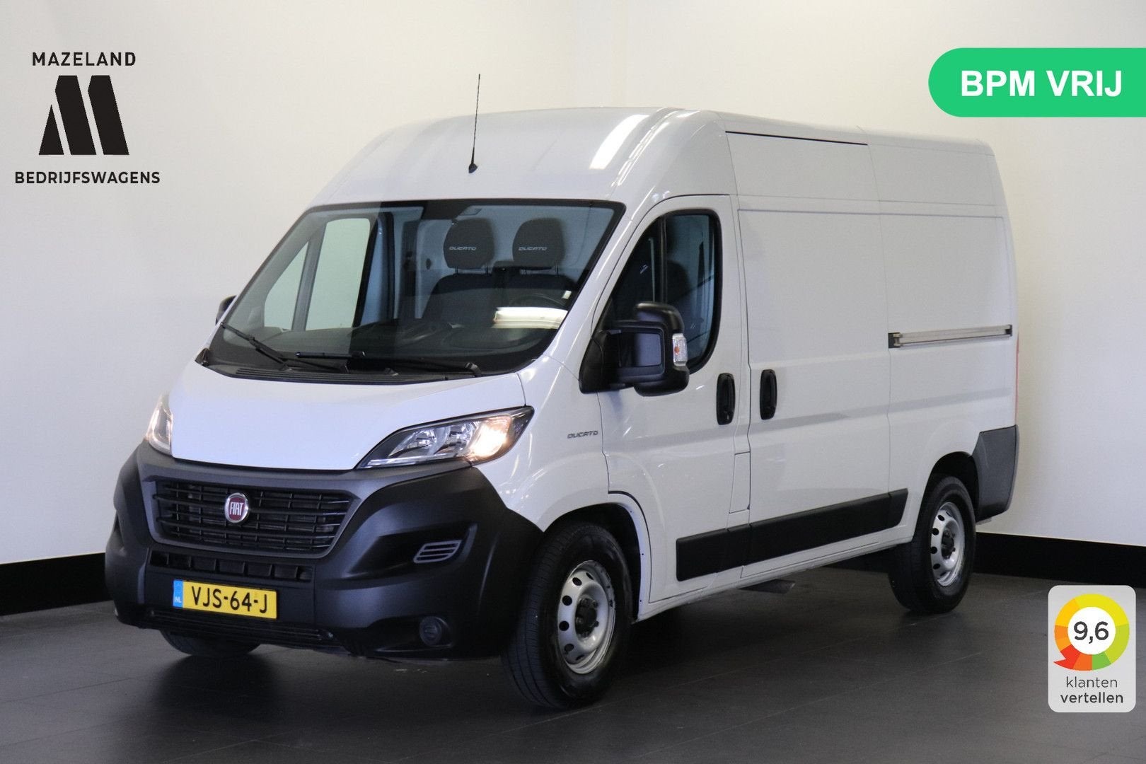 Fiat Ducato 2.3 MultiJet 140PK Automaat 2x schuifdeur L2H2 E, Auto's, Bestelwagens en Lichte vracht, Automaat, Wit, Parkeersensor