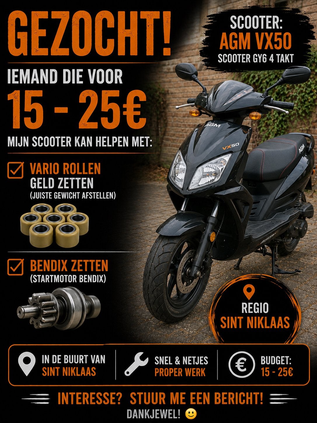 Opzoek naar iemand die me kan helpen, Vélos & Vélomoteurs, Enlèvement, Comme neuf