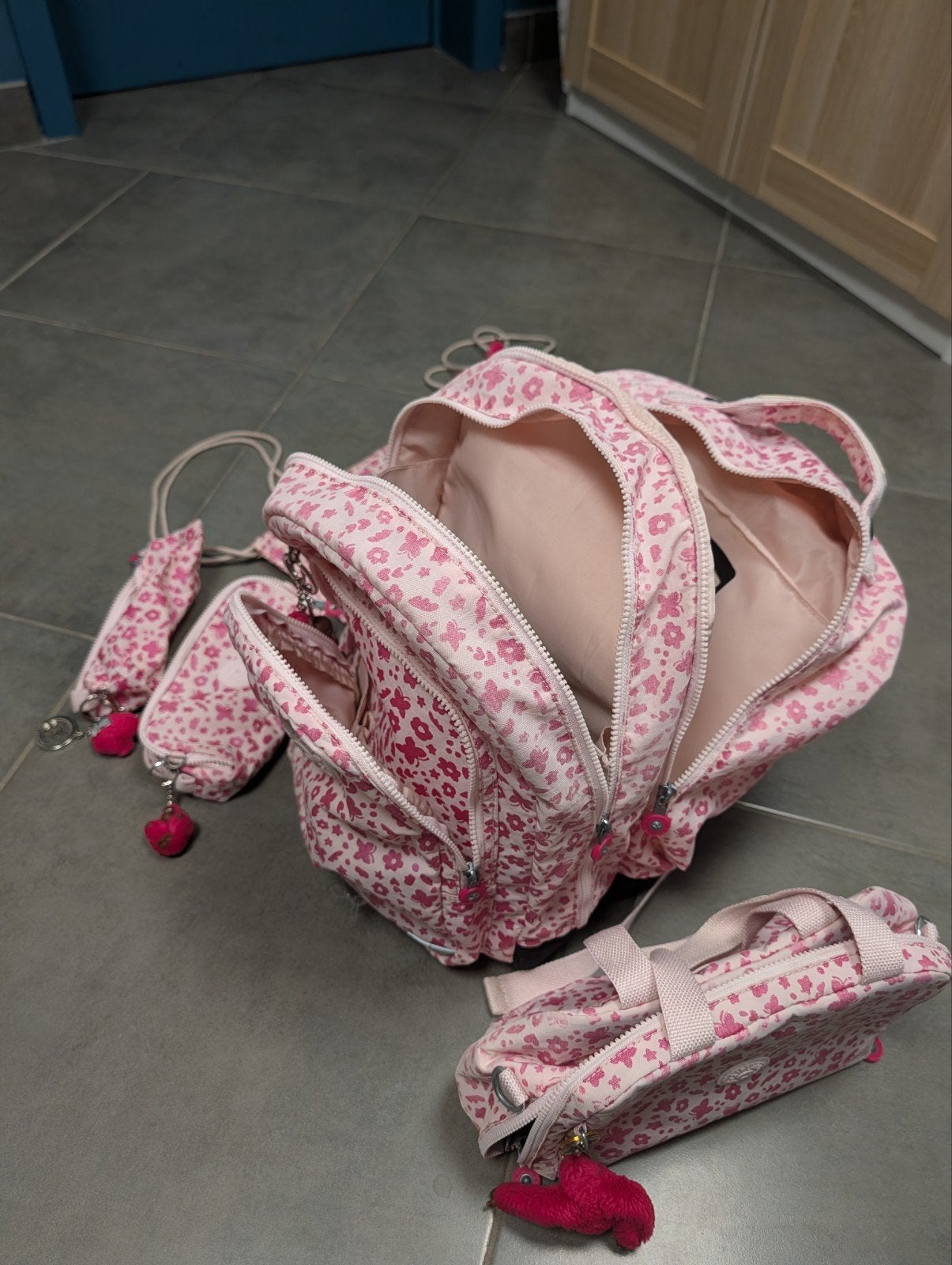 ensemble Kipling, Bijoux, Sacs & Beauté, Sacs | Cartables, 40 à 50 cm, Enlèvement, Utilisé, Porte-documents ou Cartable