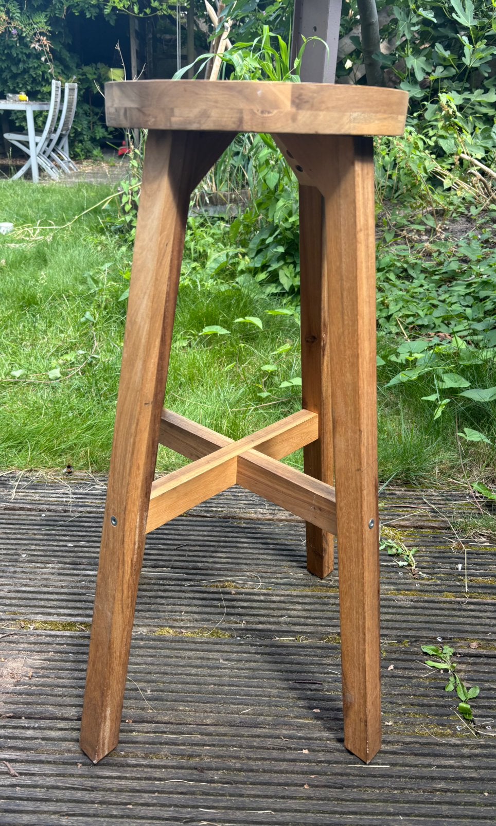 Houten barkrukken, Huis en Inrichting, Barkrukken, Ophalen, Gebruikt, Hout