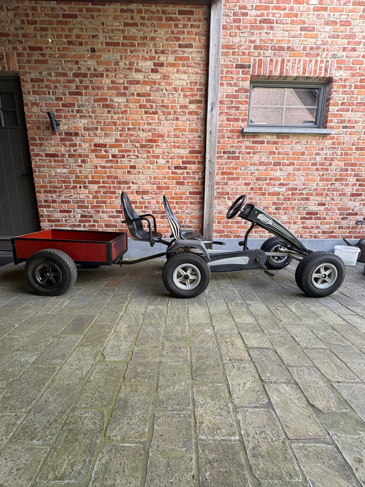 go-kart + extra stoel en aanhanger, Enlèvement, Comme neuf