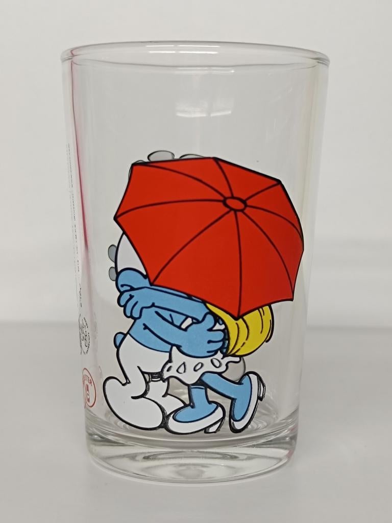 Smurfen Peyo Bister Smurfin & Smulsmurf 2019 glas, Collections, Schtroumpfs, Enlèvement ou Envoi, Schtroumpf Gourmand