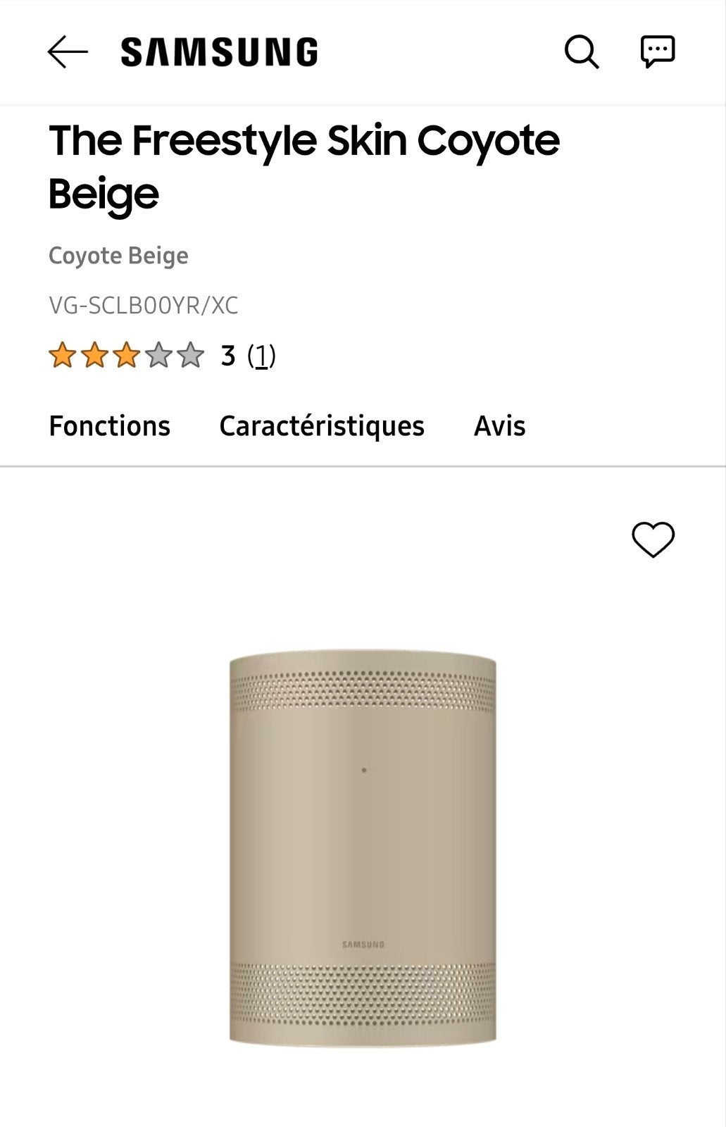 coque beige pour Samsung Freestyle - Samsung VG-SCLB00YR, Enlèvement ou Envoi, Samsung