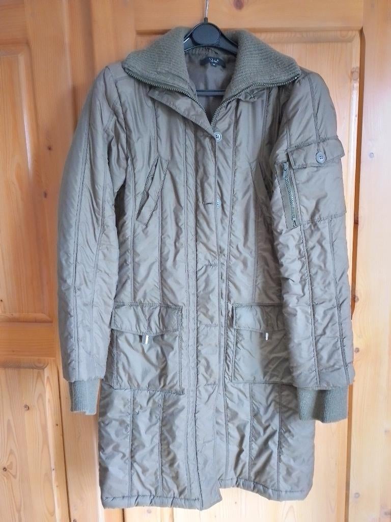kaki lange winterjas, Kleding | Dames, Overige kleuren, Maat 36 (S), Gedragen, Ophalen
