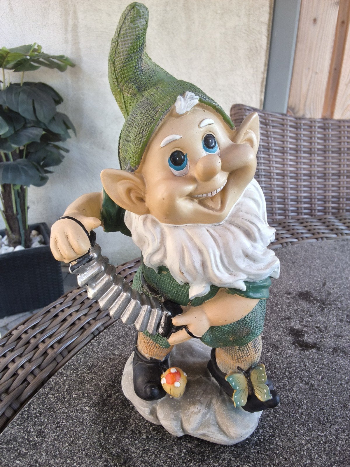 schattig  kaboutertje met accordeon, Enlèvement, Utilisé, Autres matériaux, Nain de jardin