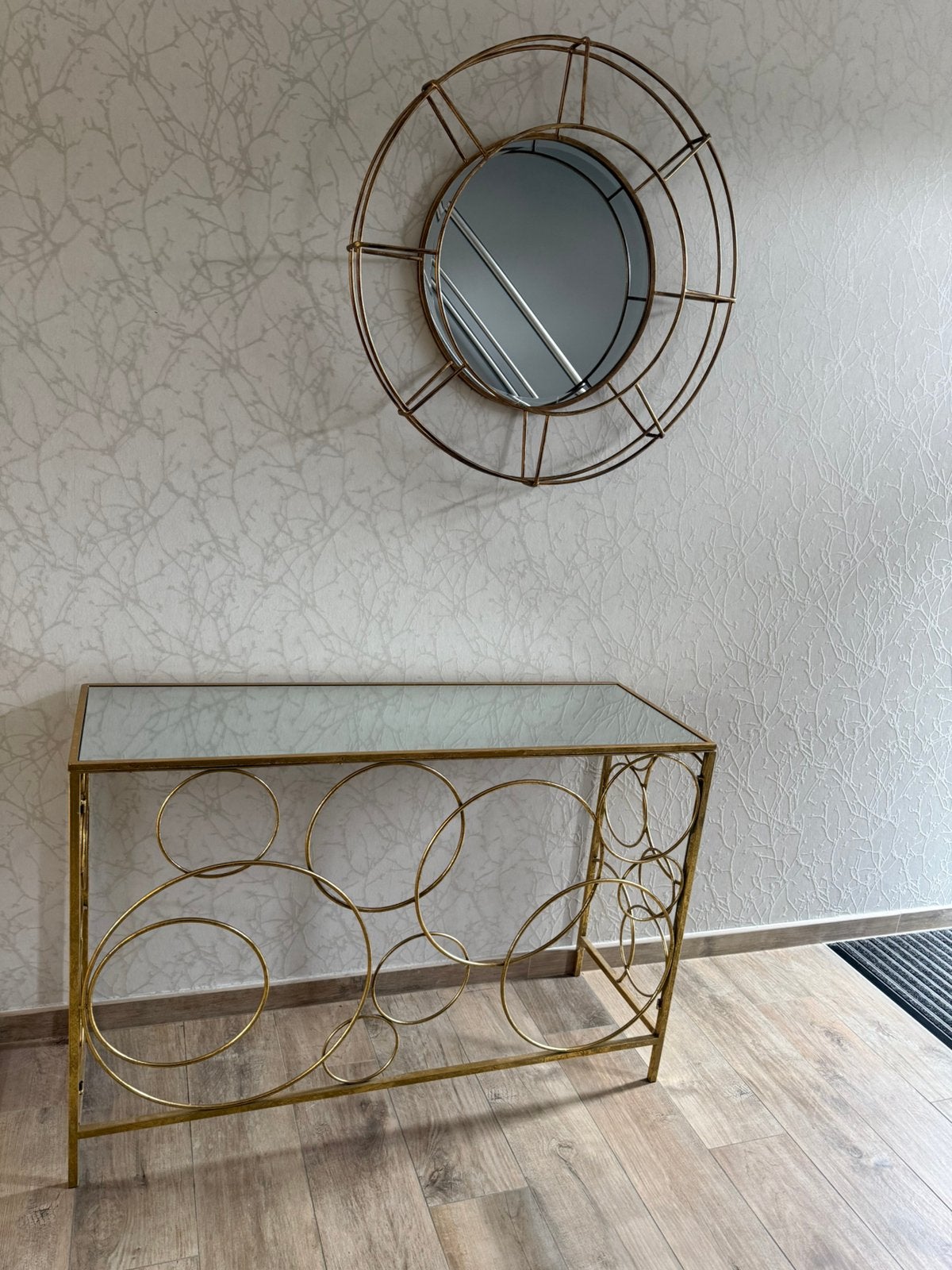Console + miroir, Maison & Meubles, Enlèvement, Comme neuf