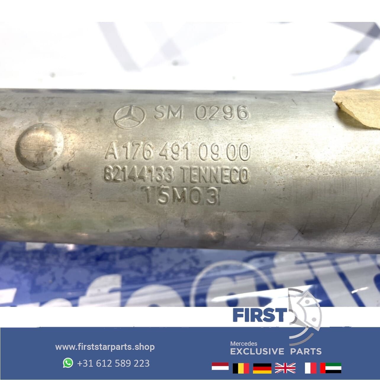 W176 dubbele AMG line uitlaat Mercedes A Klasse Facelift OEM, Auto-onderdelen, Uitlaatsystemen, Gebruikt, -, Ophalen of Verzenden