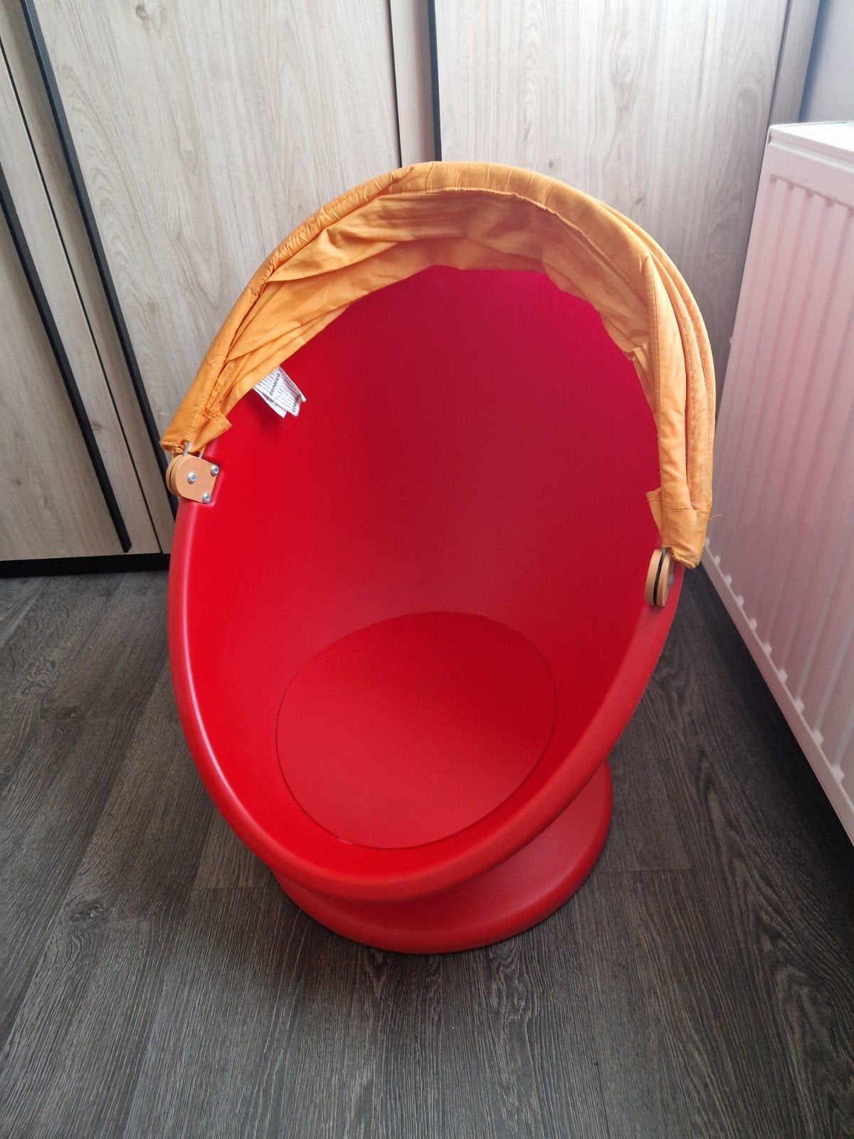 IKEA PS LÖMSK draaifauteuil oranje/rood, Ophalen, Gebruikt, Stoel