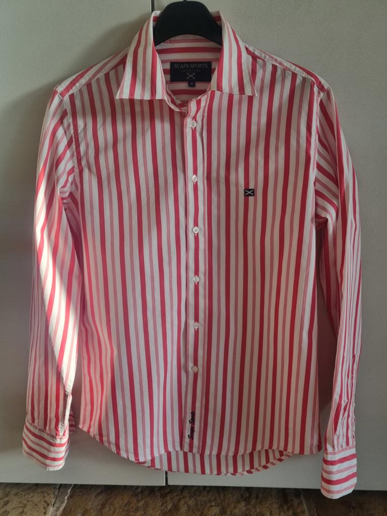 Chemise de sport Scapa rose foncé/blanc taille M, Vêtements | Hommes, Tour de cou 39/40 (M), Enlèvement ou Envoi, Rose, Comme neuf