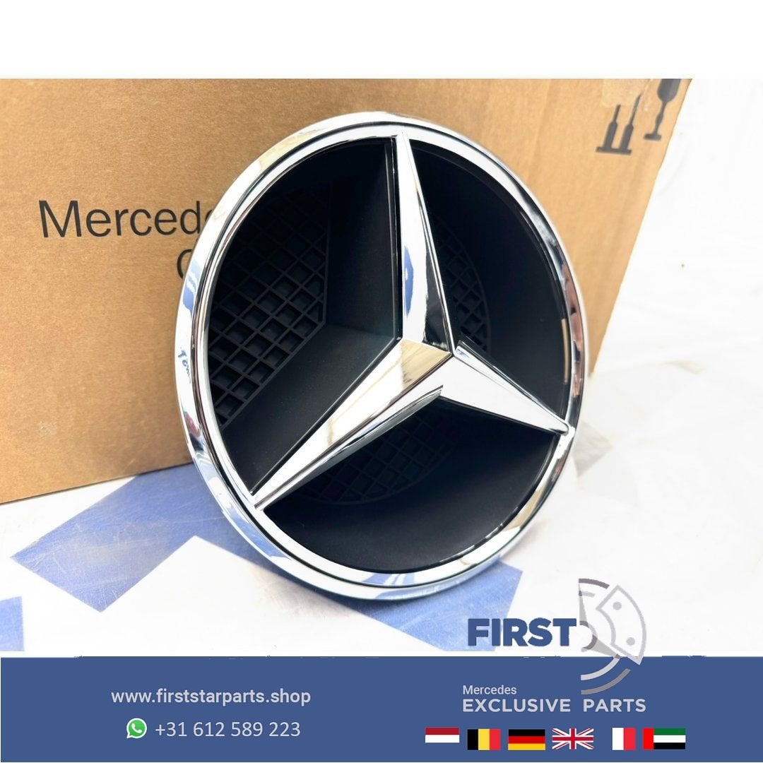 Mercedes AMG GRIL STER LOGO CHROOM W176 W177 W205 W117 W118, Gebruikt, -, Ophalen of Verzenden, -