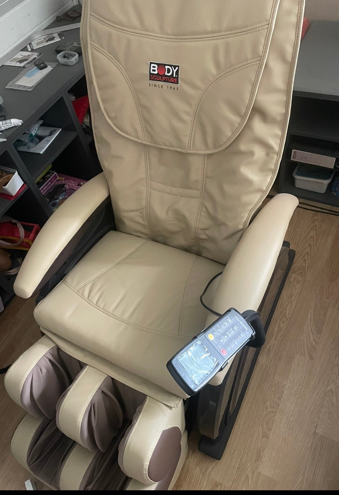 Relax zetel met massage functies, NIEUW in verpakking, Enlèvement, Neuf, Cuir