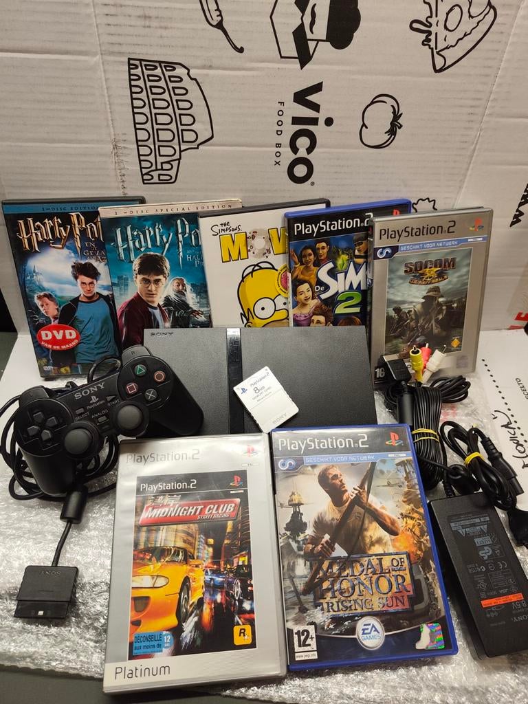 PlayStation 2 slim 70004 compleet, Games en Spelcomputers, Spelcomputers | Sony PlayStation 2, Ophalen of Verzenden, Slim