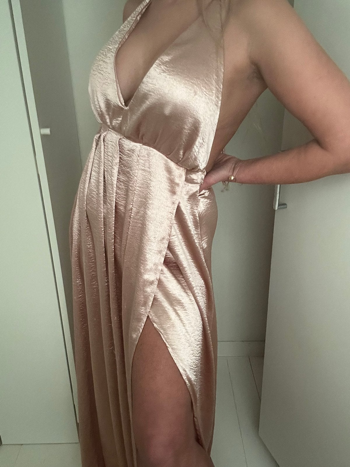 Maxi jurk kleedje S, Verzenden, Roze, Maat 36 (S), Gedragen