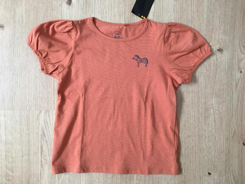 JBC, oranje t-shirt kleine zebra 122, Kinderen en Baby's, Kinderkleding | Maat 116, Meisje, Nieuw, Ophalen of Verzenden, Shirt of Longsleeve