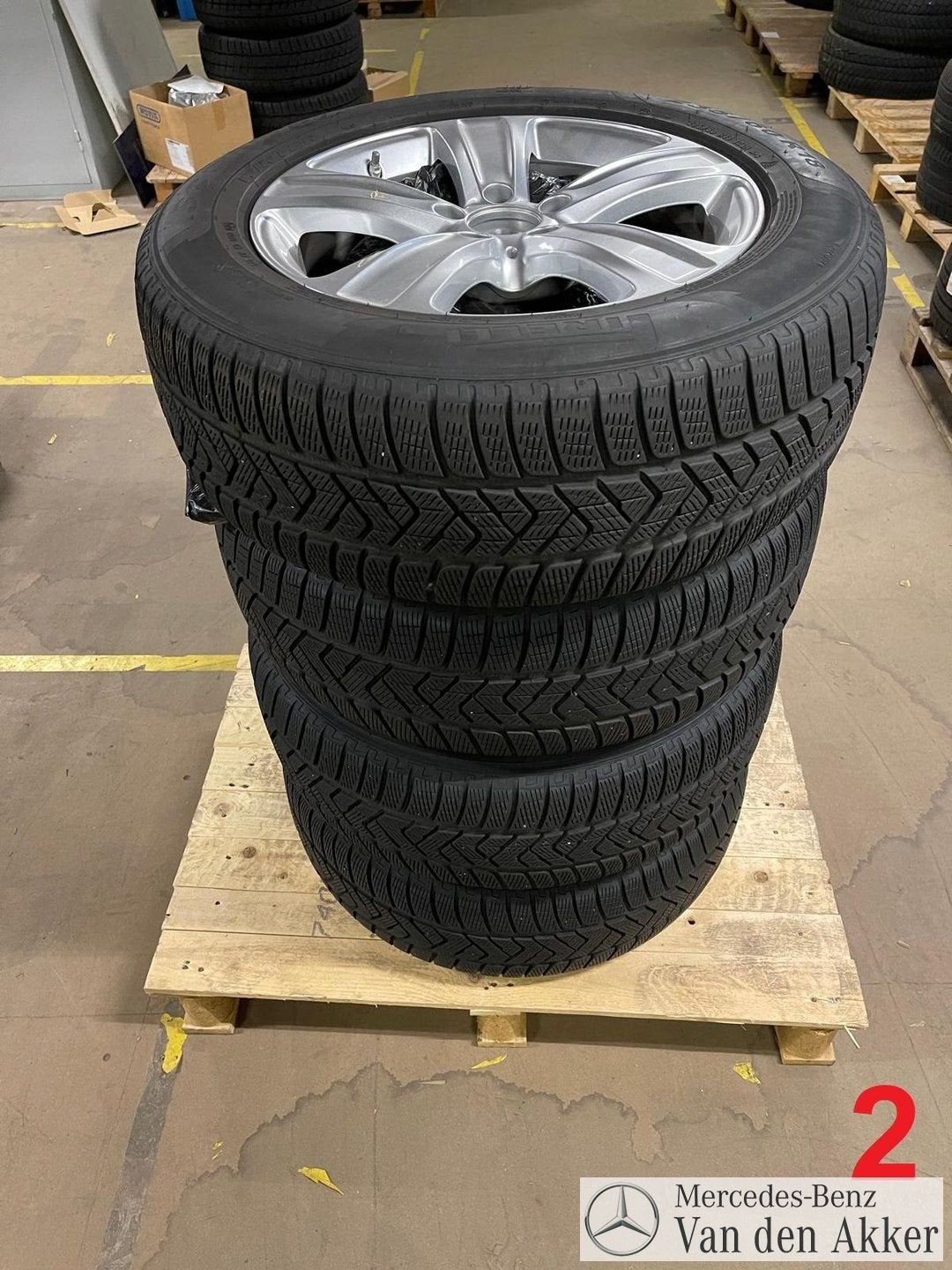 Winterbanden met Velgen voor Mercedes-Benz GLC, Auto-onderdelen, Banden en Velgen, Ophalen, 18 inch, Gebruikt, -
