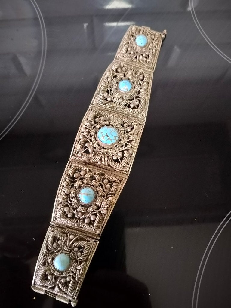 Bracelet argent, Enlèvement ou Envoi, Avec bracelets à breloques ou perles, Comme neuf, Argent