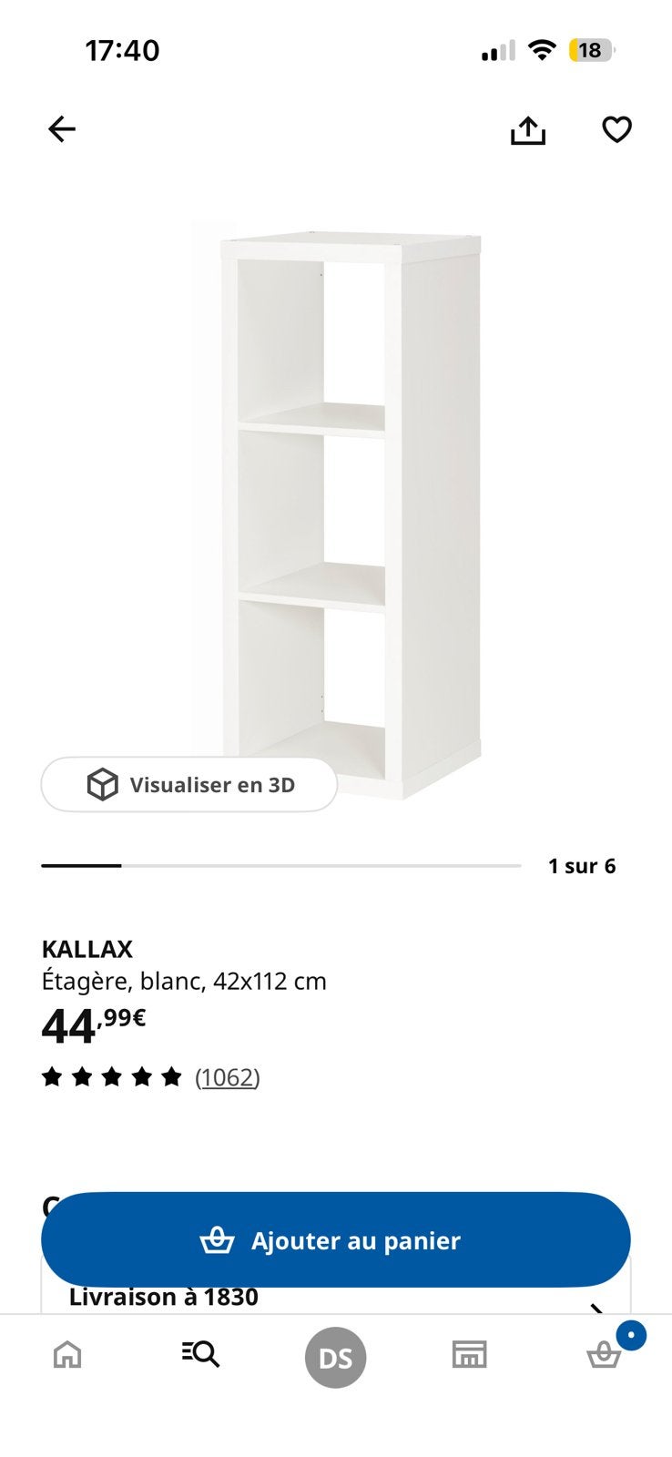 IKEA Kallax 1x3, Huis en Inrichting, Ophalen, Nieuw