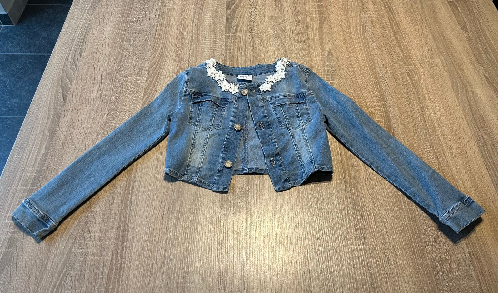 Jeansvestje meisje 9j merk Diamante Blu, Ophalen, Zo goed als nieuw