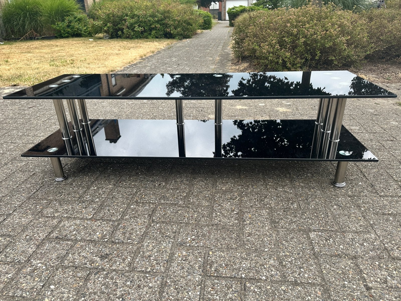 Zwarte glitter Tv tafel/ living/ decoratie tafel, Huis en Inrichting, Ophalen, Zo goed als nieuw
