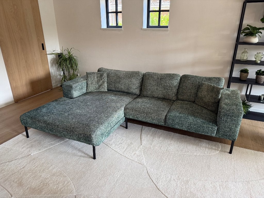 Zetel met longchair 2m78, Enlèvement, Utilisé, Tissus