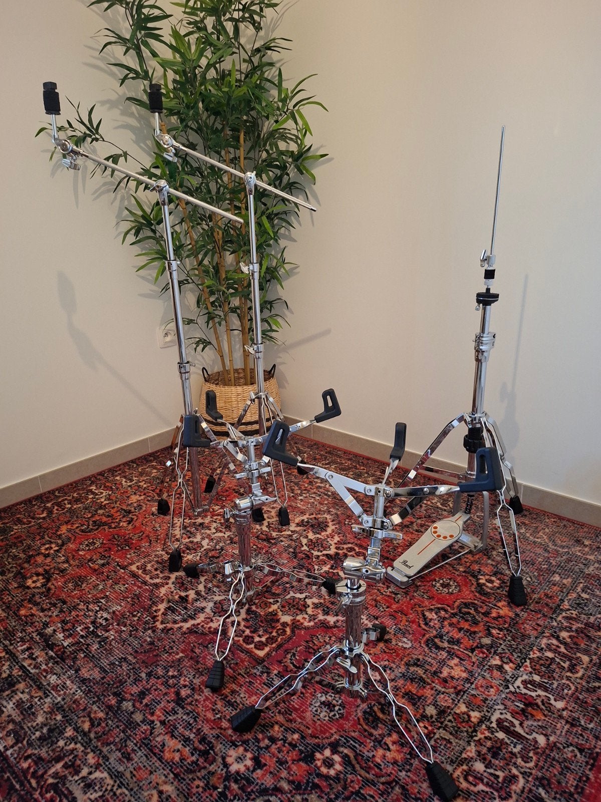 Pearl hardware set (5 delig) in absolute nieuwstaat!, Muziek en Instrumenten, Ophalen, Zo goed als nieuw, Pearl
