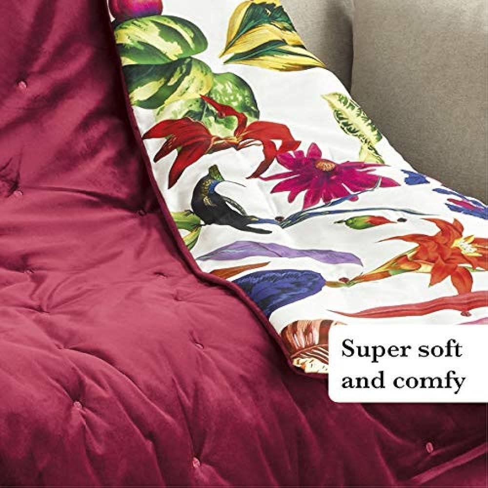 Christian Lacroix bedsprei plaid Maxi Deken, Katoen, Rood, 220 cm, 120 cm