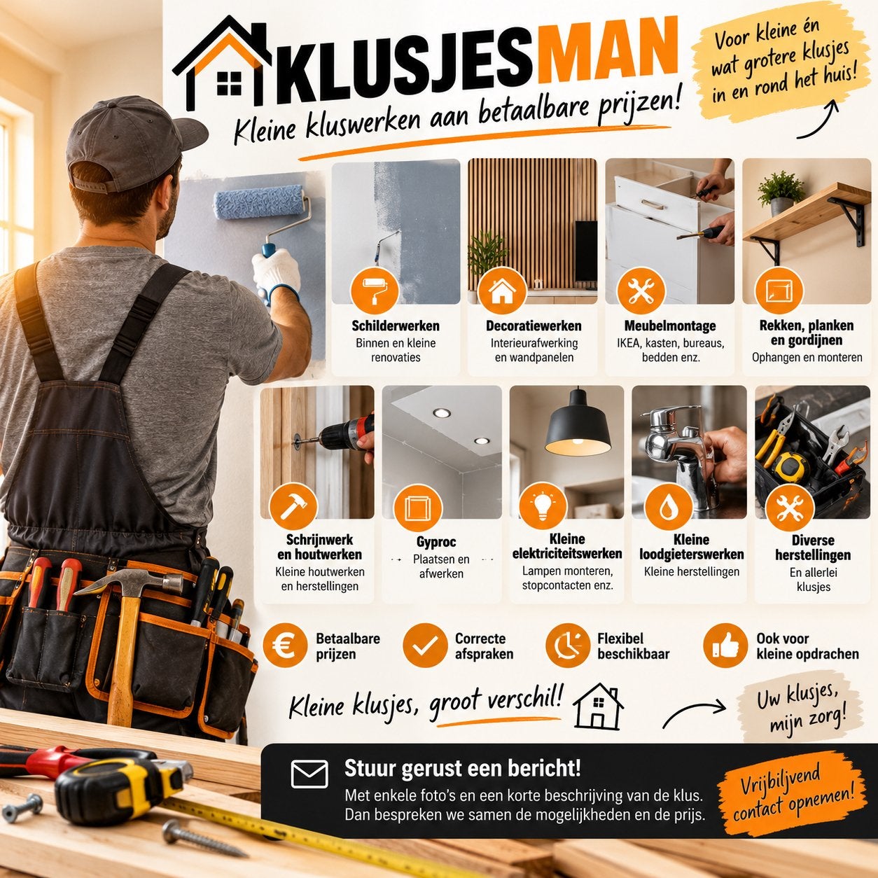 Allround Klusjesman – kluswerken aan betaalbare prijzen!, Enlèvement