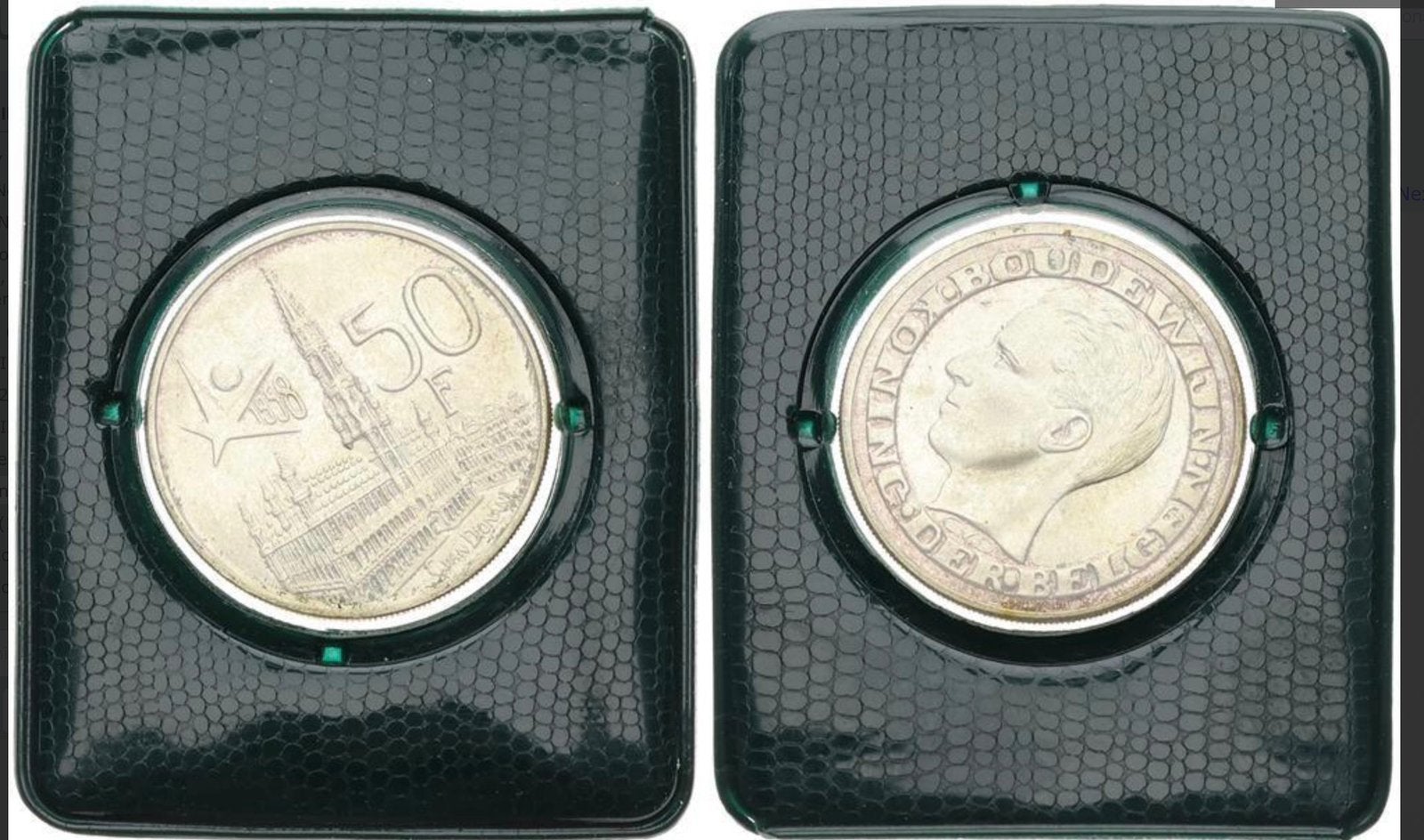 Etui original Expo 58 50 francs, Timbres & Monnaies, Monnaies | Belgique, Enlèvement ou Envoi, Argent, Série, Argent