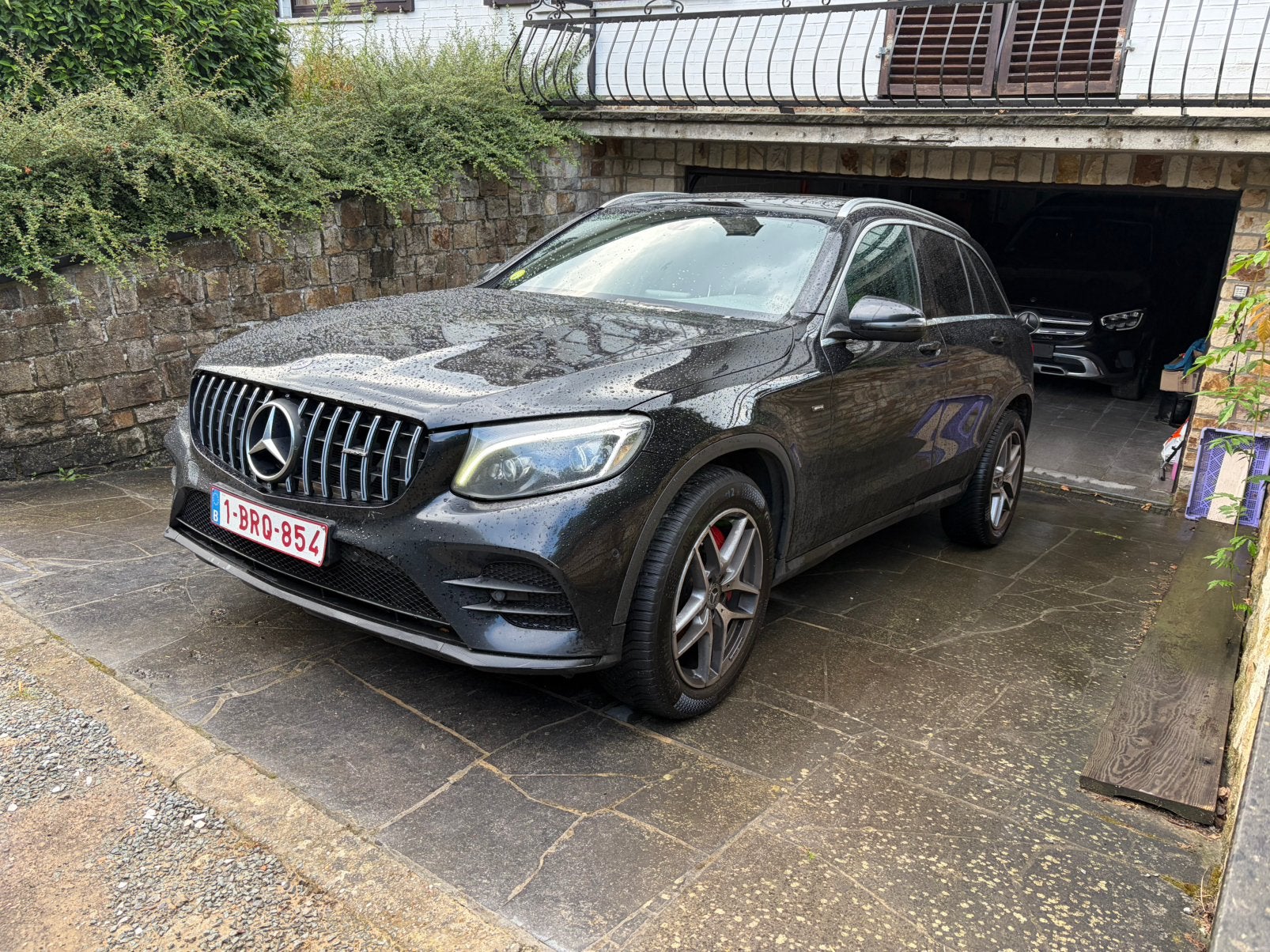 Mercedes GLC 220d 4matic AMG-pakket 2018, Automaat, Zwart, Leder, GLC