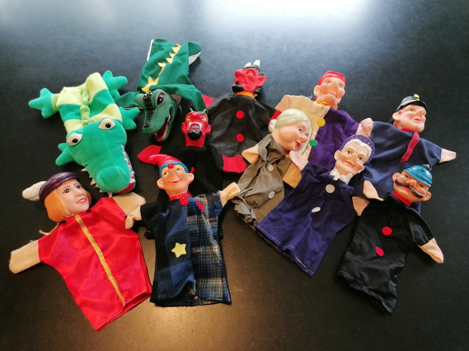 Set poppenkastpoppen, 11 stuks, Ophalen