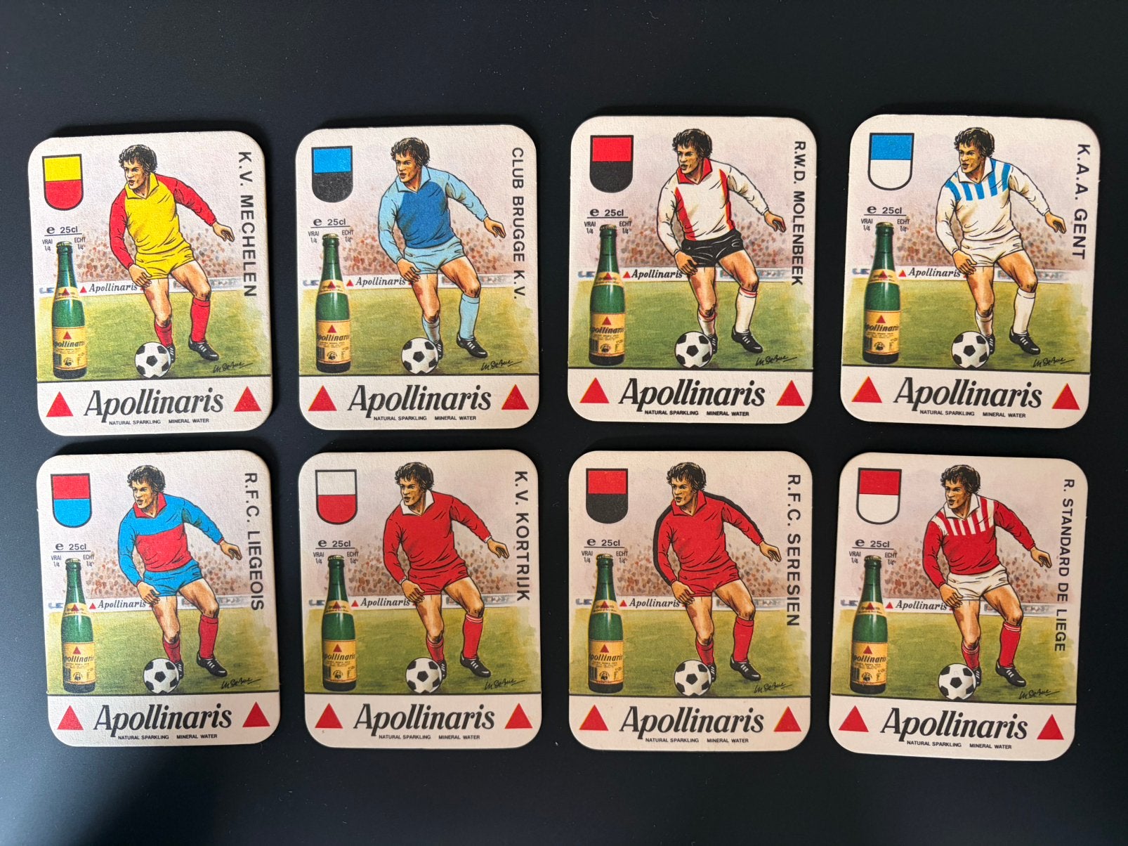 Bierkaartjes Apollinaris - voetbal, Hobby en Vrije tijd, Verzamelkaartspellen | Magic the Gathering, Ophalen