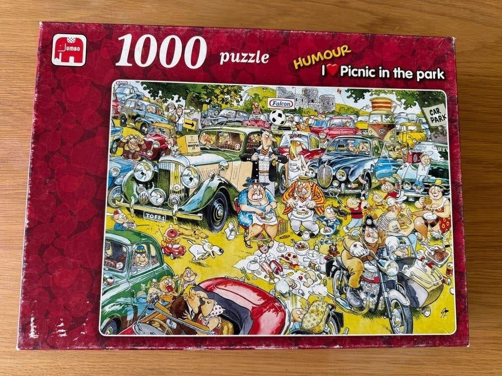 Puzzel Picnic in the Park 1000 stukjes Jumbo, Ophalen of Verzenden, 500 t/m 1500 stukjes, Zo goed als nieuw, Legpuzzel