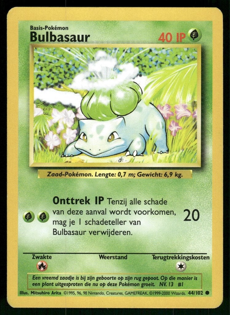 Bulbasaur 44/102 - Base (NL) (NM), Hobby en Vrije tijd, Verzenden, Gebruikt