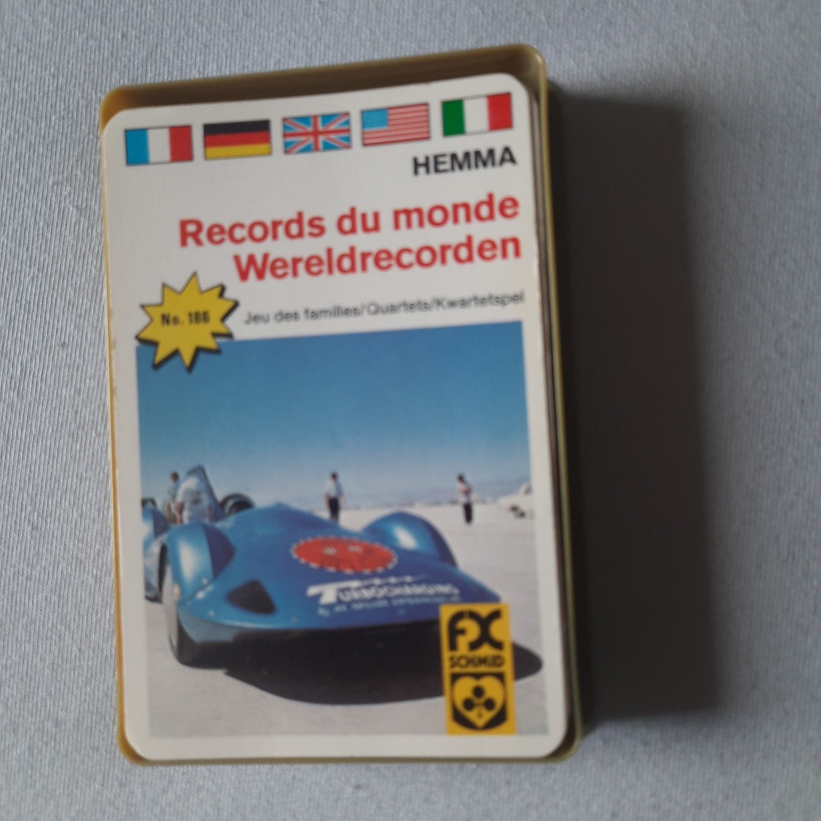 HEMMA*AUTO-KWARTETSPEL : WERELDSNELHEIDSRECORD AUTO´s*VINTAG, Verzamelen, Ophalen, Gebruikt, Kwartet(ten)
