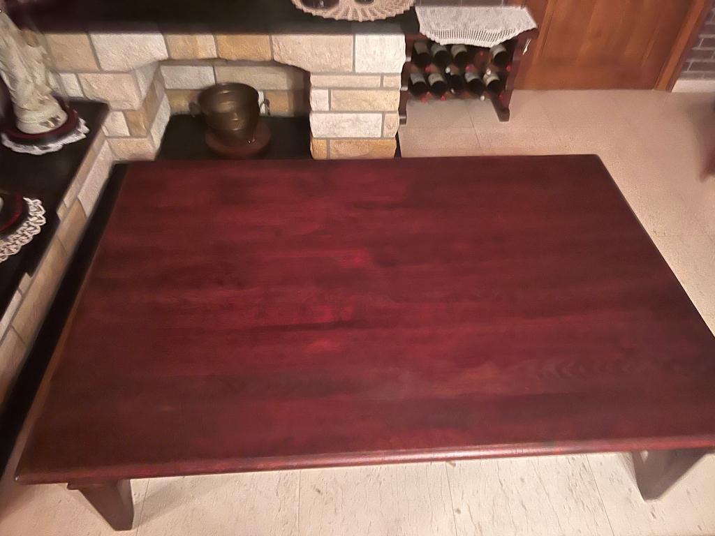 grote salontafel in massief hout, geen krassen, geen vlekken, Ophalen, Nieuw, Rechthoekig