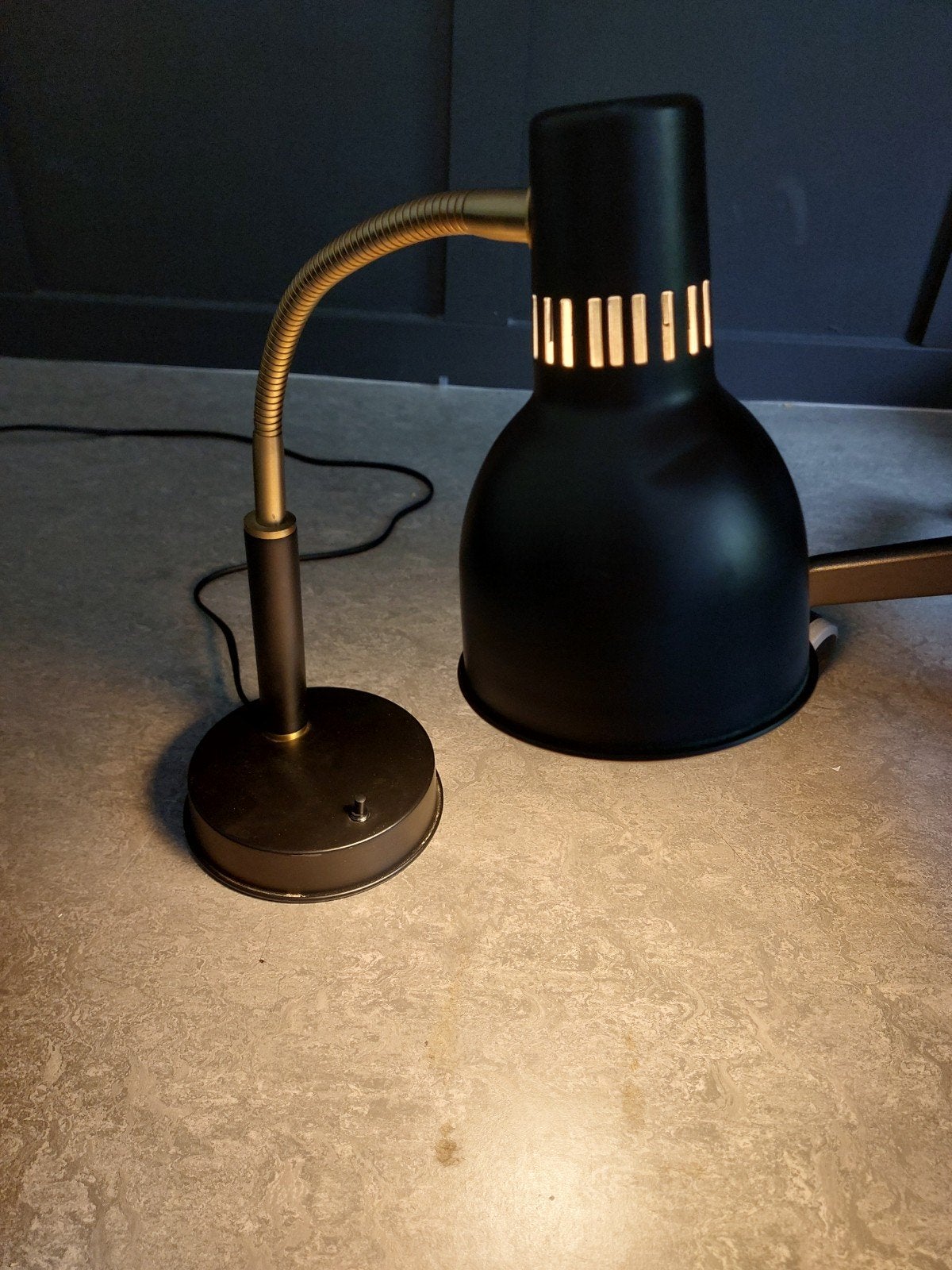 IKEA bureaulamp - Basterud, Ophalen, Gebruikt, E27 (groot), Zwart