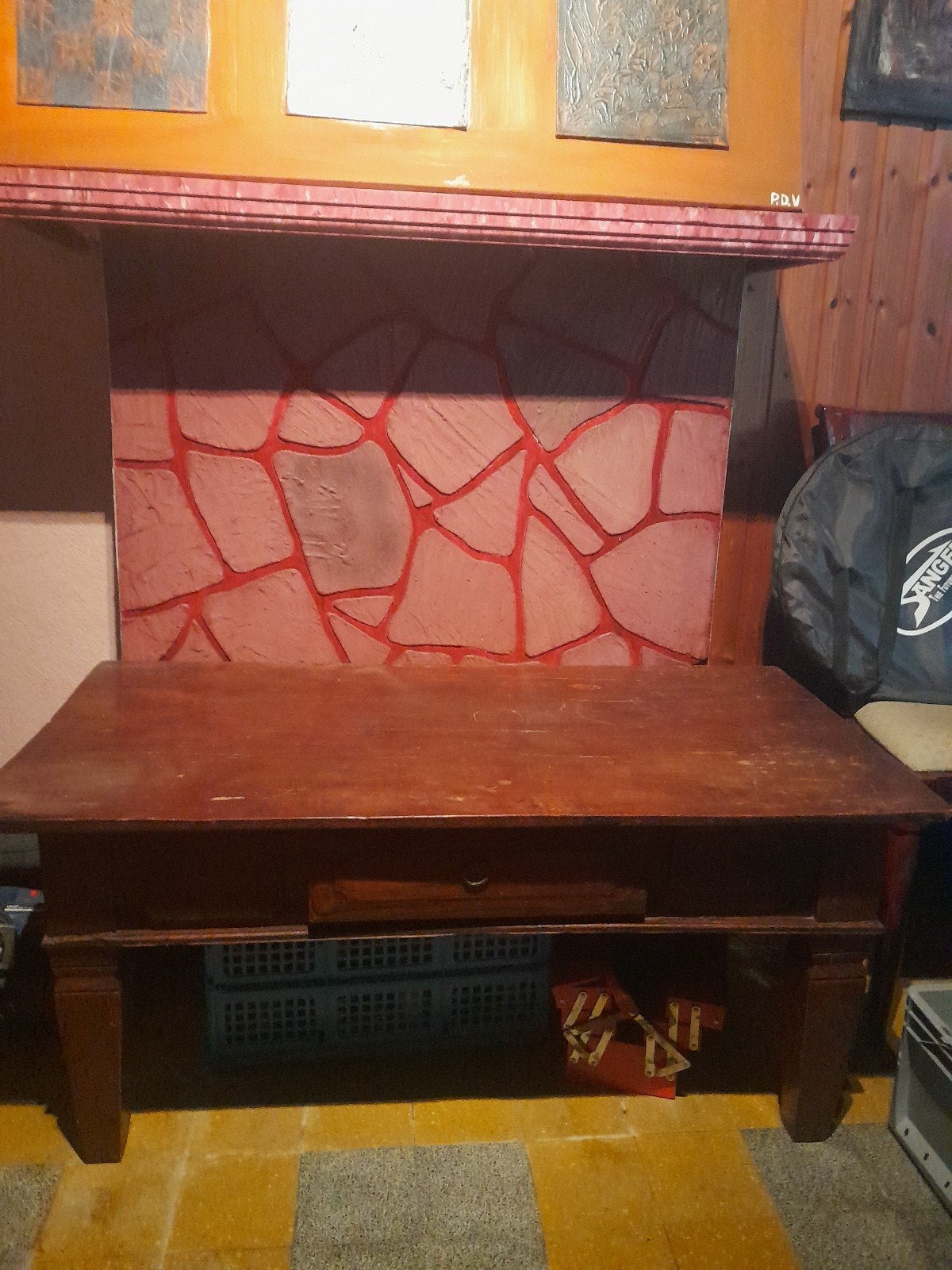 Salon tafel antiek, Ophalen