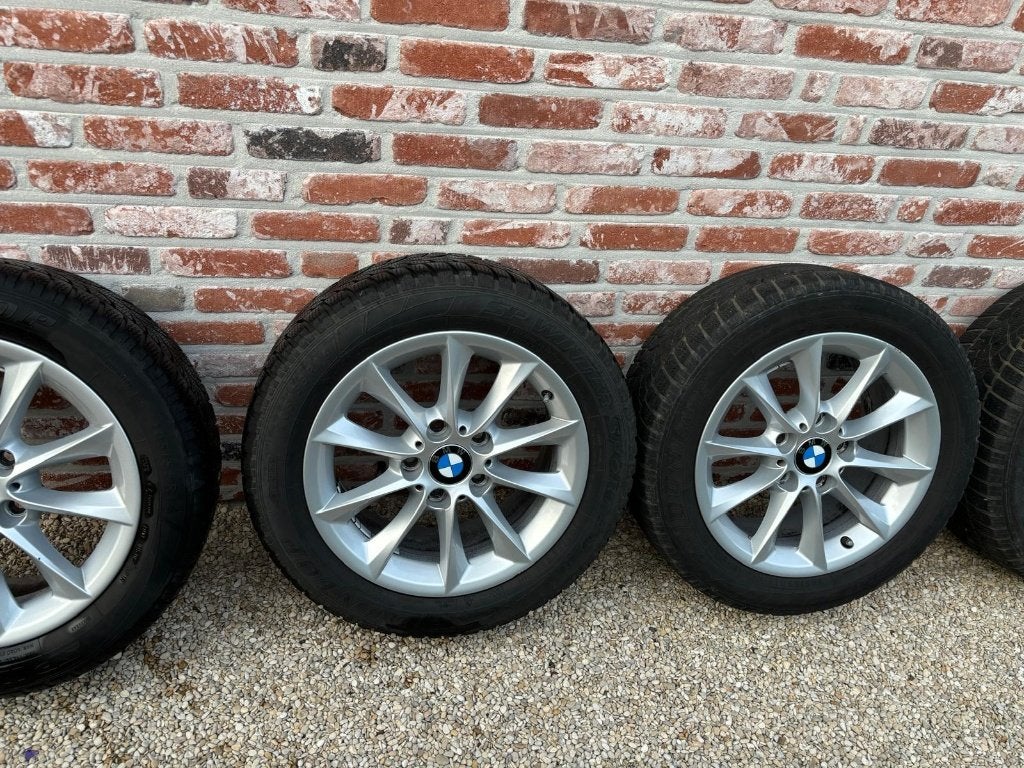 4X BMW 16inch velgen + winterbanden 205/55R16, Pneus hiver, 16 pouces, Véhicule de tourisme, 205 mm