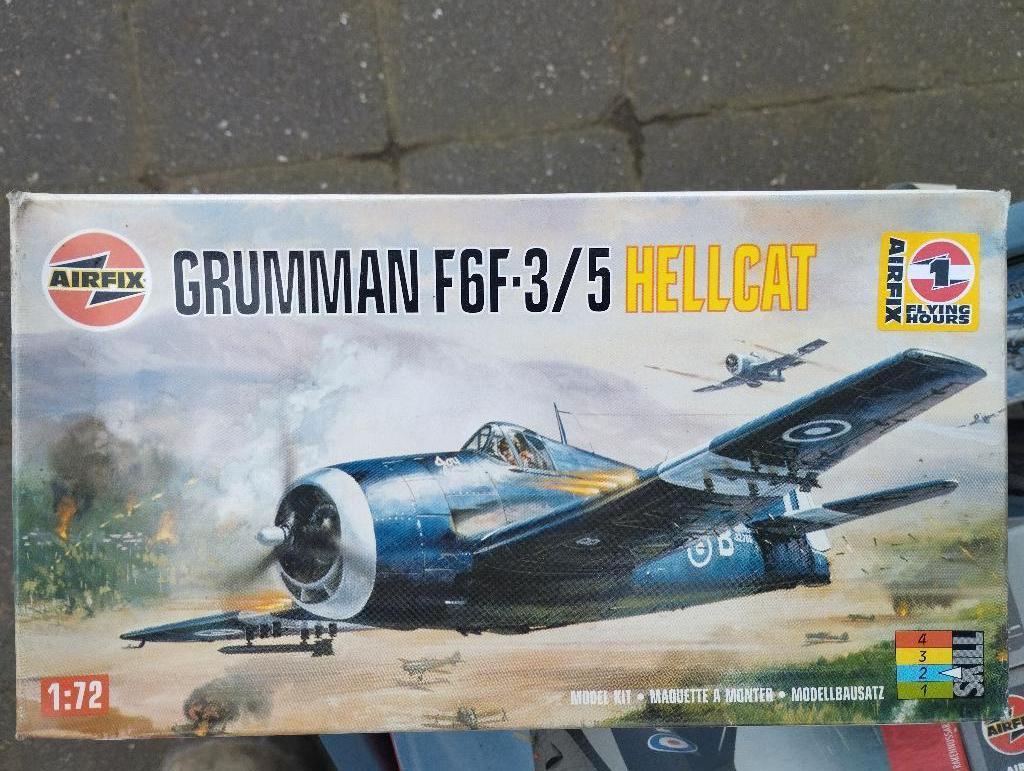 Grumman F6F-5 Hellcat Airfix 02023, Overige merken, 1:72 tot 1:144, Nieuw, Ophalen of Verzenden