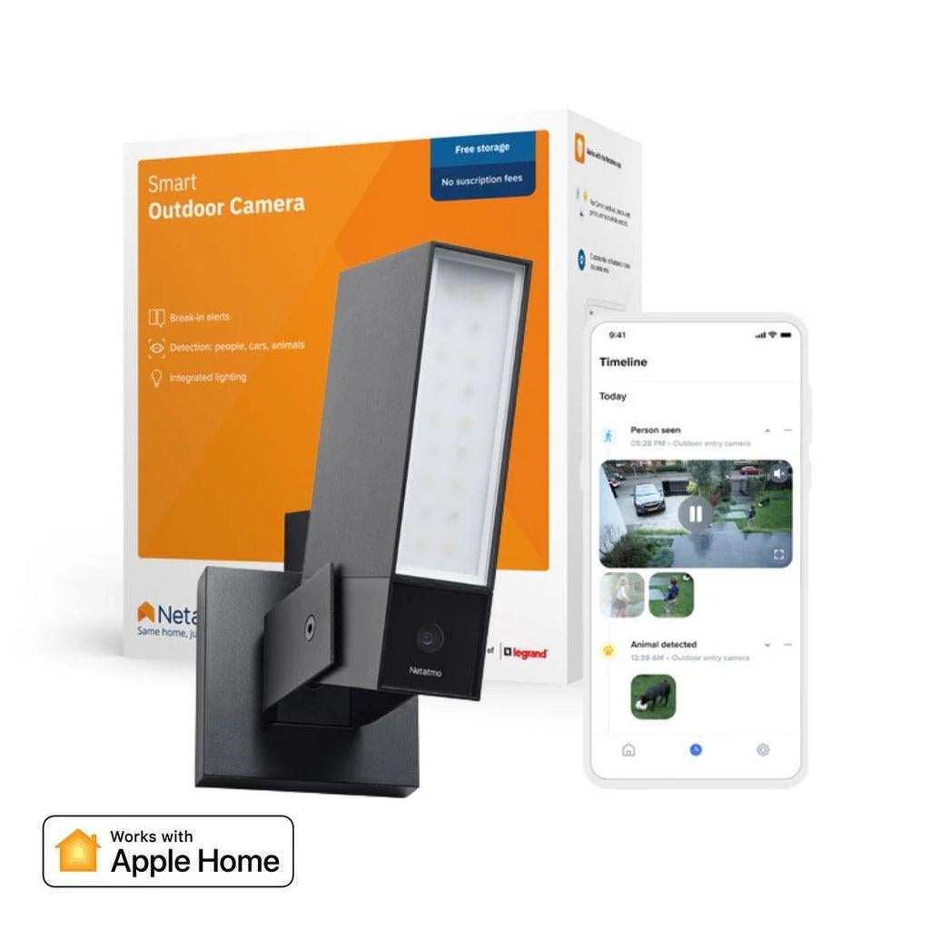 Netatmo Smart outdoor camera met floodlight, Audio, Tv en Foto, Videobewaking, Ophalen of Verzenden, Gebruikt, Buitencamera