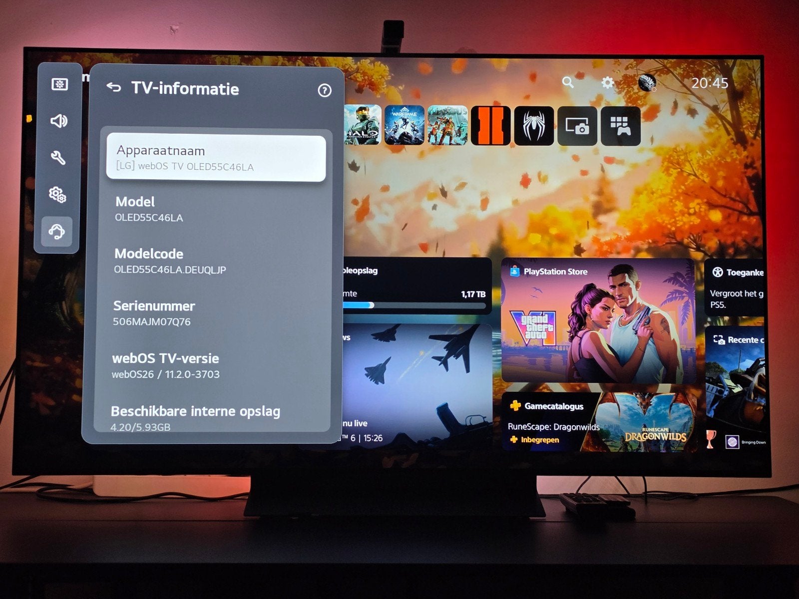 lg oled 55inch c46LA, TV, Hi-fi & Vidéo, Comme neuf, Enlèvement, 100 cm ou plus, 4k (UHD)