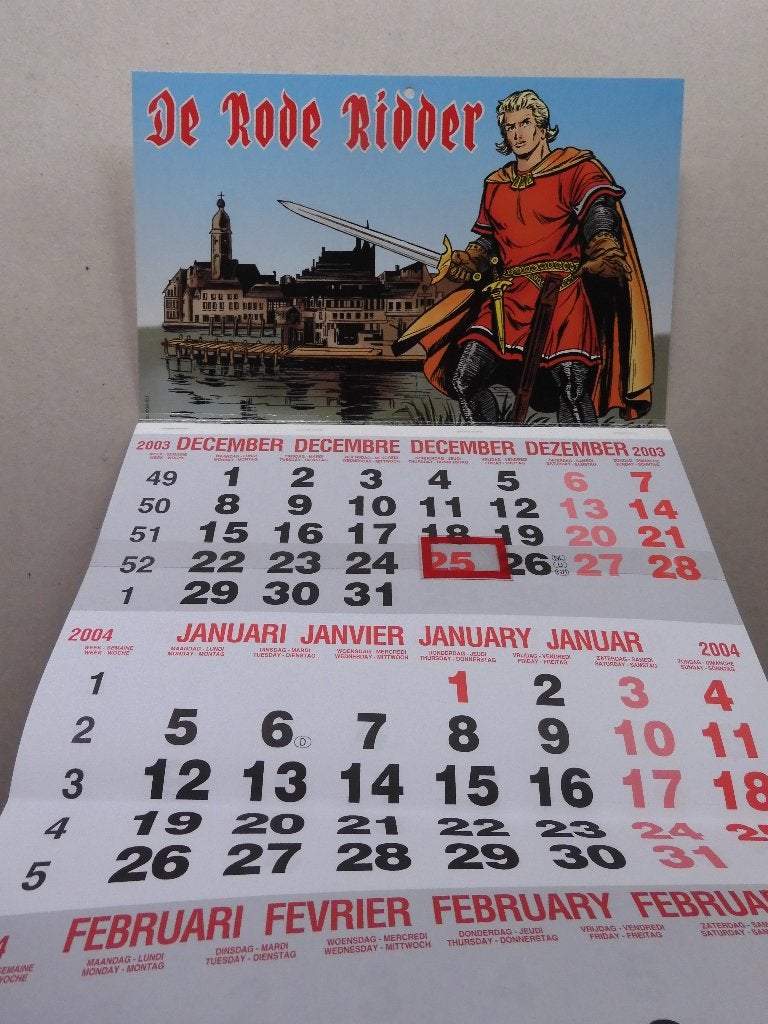 De rode ridder kalender 2003 - Studio Vandersteen - Biddeloo, Willy vandersteen, Eén stripboek, Nieuw, Ophalen of Verzenden