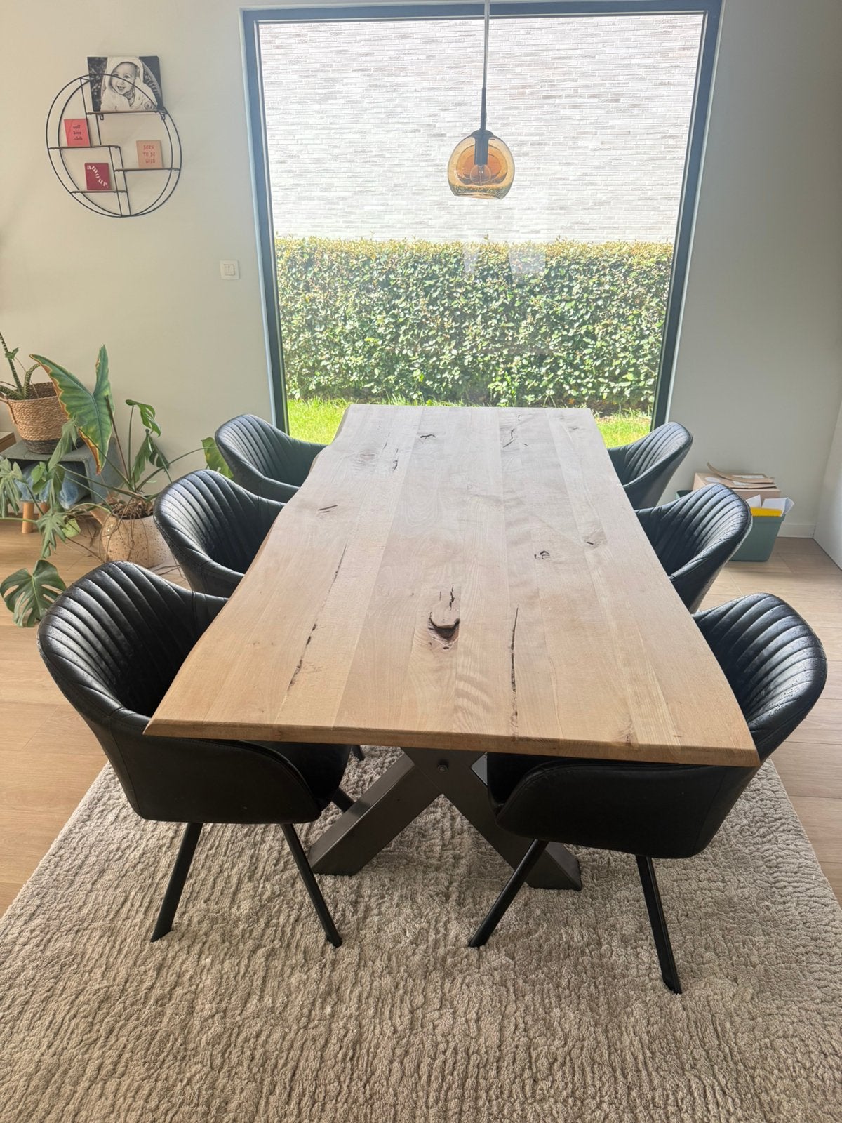 Eettafel in massief hout, Maison & Meubles, Tables | Tables à manger, Scandinavisch, Enlèvement, Utilisé, 50 à 100 cm